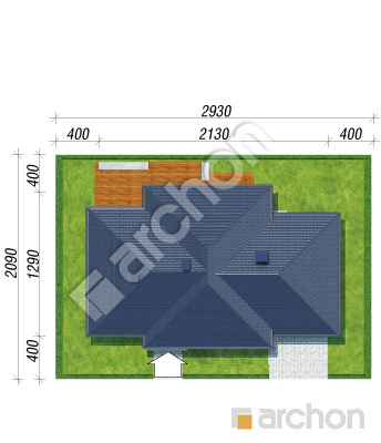 Проект дома ARCHON+ Дом в альвах (Г2) Ситуація