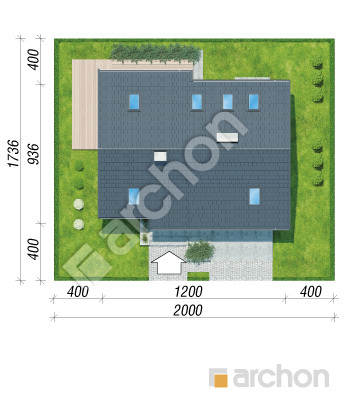 Проект дома ARCHON+ Дом в журавках (A) Ситуація