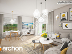 Проект дома ARCHON+ Дом в журавках (A) дневная зона (визуализация 1 вид 4)