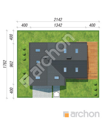 Проєкт будинку ARCHON+ Будинок в манго вер.3 Ситуація