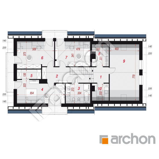 Проект будинку ARCHON+ Будинок в рододендронах 26 (Г2) План мансандри