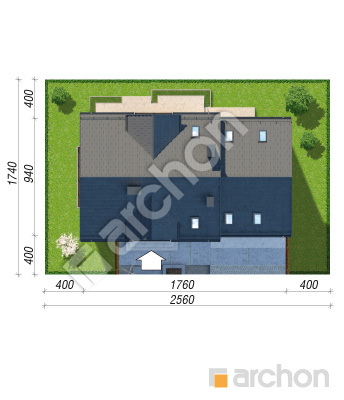 Проект дома ARCHON+ Дом в рододендронах 26 (Г2) Ситуація