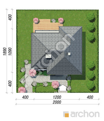 Проєкт будинку ARCHON+ Вілла Луїза 2 (Р2) вер.2 Ситуація