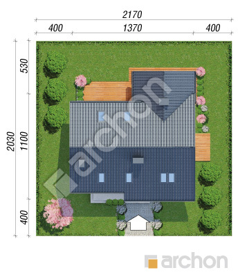 Проект дома ARCHON+ Дом в первоцветах (в) Ситуація