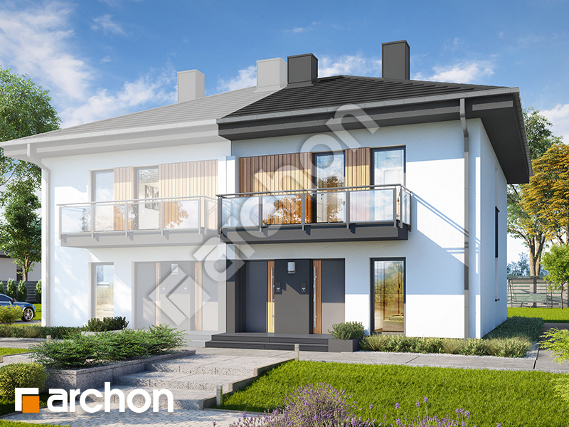 Проект будинку ARCHON+ Будинок в фіалках 3 (Р2Б) вер.2 Вид 1