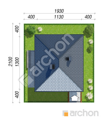 Проєкт будинку ARCHON+ Будинок в бузку 2 (В) Ситуація