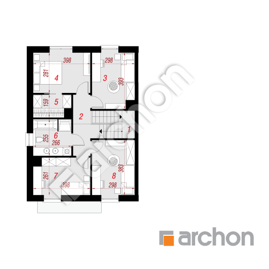 Проект дома ARCHON+ Дом в нарциссах 3 (Б) План мансандри