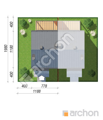 Проект дома ARCHON+ Дом в нарциссах 3 (Б) Ситуація