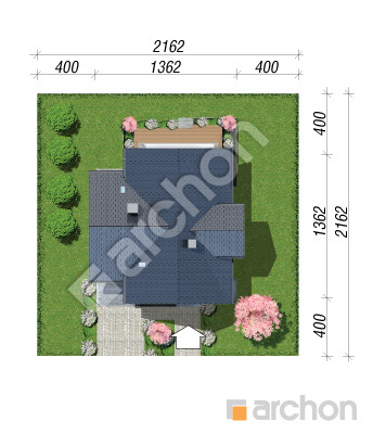 Проєкт будинку ARCHON+ Будинок в табаско вep. 2 вер.2 Ситуація