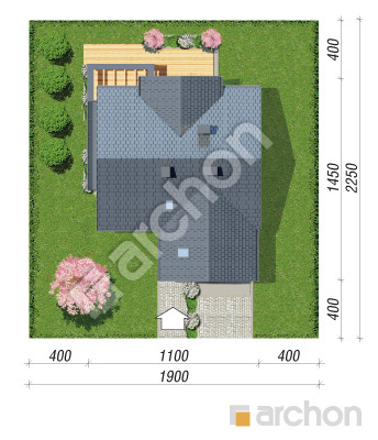 Проєкт будинку ARCHON+ Будинок у телімах 2 (Г) Ситуація