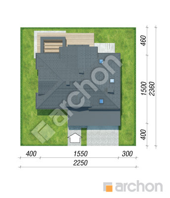 Проект дома ARCHON+ Дом в мачейках 4 (Г2) Ситуація