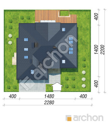 Проєкт будинку ARCHON+ Будинок в калатеях 2 (А) Ситуація