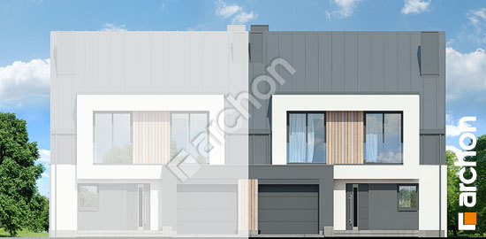 Передний фасад Дом в клематисах 29 (Б)