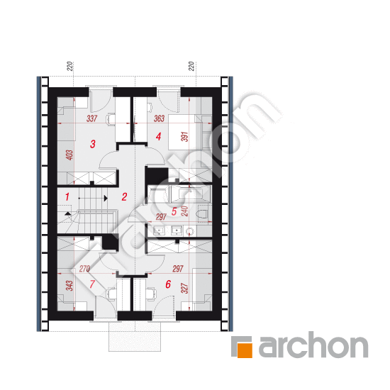 Проект будинку ARCHON+ Будинок під лімбами 2 План мансандри