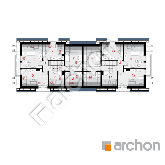 Проект дома ARCHON+ Дом в кардамоне 2 (Р2) План мансандри