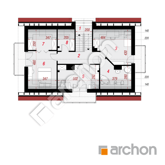 Проект будинку ARCHON+ Будинок в майорані 2 (Н) вер.2 План мансандри
