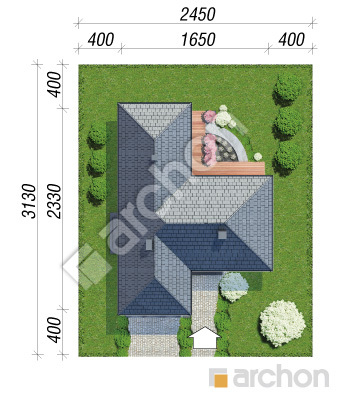 Проект дома ARCHON+ Дом в каллистемонах (Г2) Ситуація