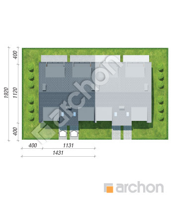Проєкт будинку ARCHON+ Будинок під гінко 10 (Р2Б) Ситуація