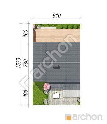 Проєкт будинку ARCHON+ Будинок в самшиті 2 (ГС) Ситуація