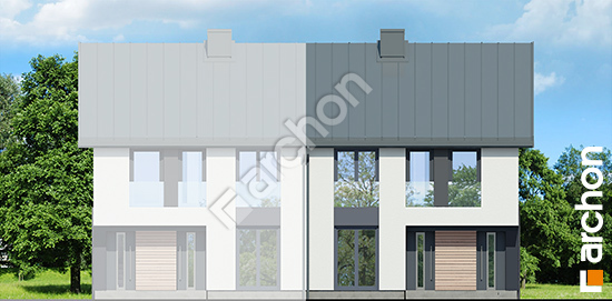 Передний фасад Дом в фиалках 5 (Р2БА) вер.2