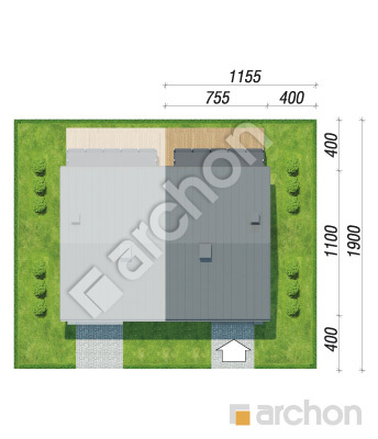 Проєкт будинку ARCHON+ Будинок в фіалках 5 (Р2БА) вер.2 Ситуація