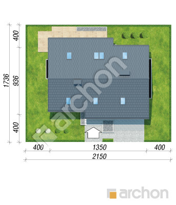 Проект дома ARCHON+ Дом в журавках 4 (П) Ситуація