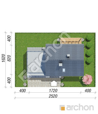 Проект дома ARCHON+ Дом в хлорофитуме 12 (Г2) Ситуація