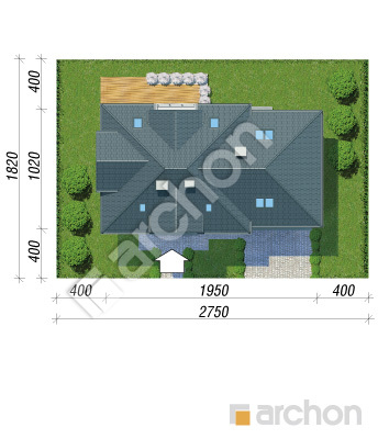 Проєкт будинку ARCHON+ Будинок в сливах (Г2) Ситуація