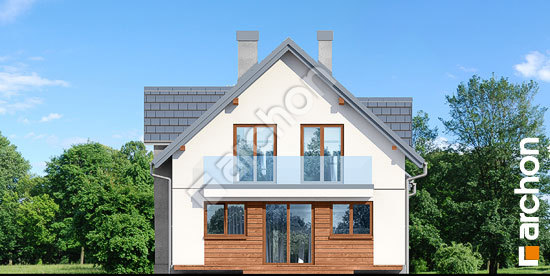 Дворовий фасад Будинок в фуксіях вер.2