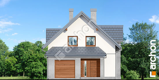 Передний фасад Дом в фуксиях вер.2