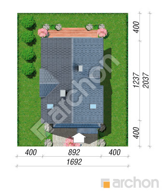 Проект дома ARCHON+ Дом в фуксиях вер.2 Ситуація
