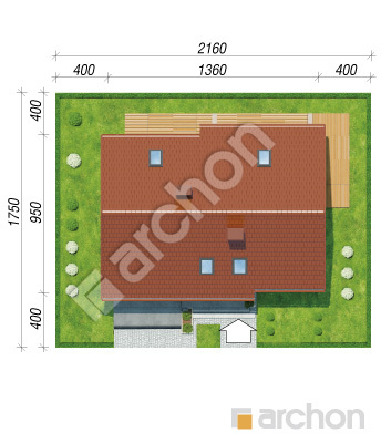 Проєкт будинку ARCHON+ Будинок в яблонках 10 Ситуація