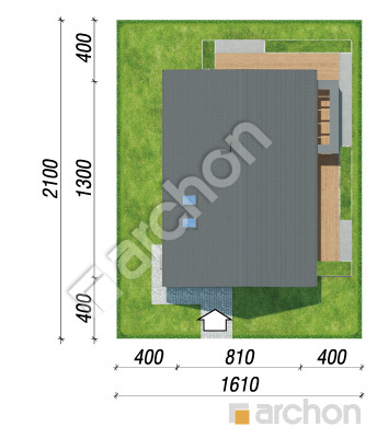 Проект дома ARCHON+ Дом в орлишках 6 (Е) ВИЭ Ситуація