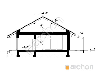Проєкт будинку ARCHON+ Будинок у мекінтошах 6 (Е) ВДЕ Розріз будинку