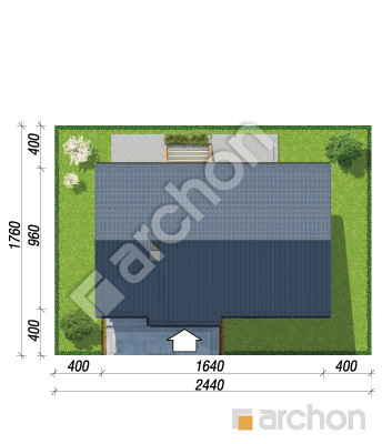 Проект дома ARCHON+ Дом в мекинтошах 6 (Е) ВИЭ Ситуація