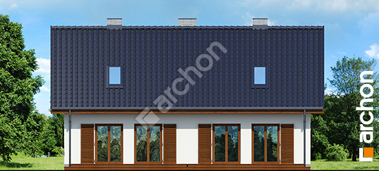 Дворовой фасад Дом в бруснике (Р2) вер.3