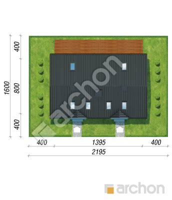Проєкт будинку ARCHON+ Будинок в брусниці (Р2) вер.3 Ситуація