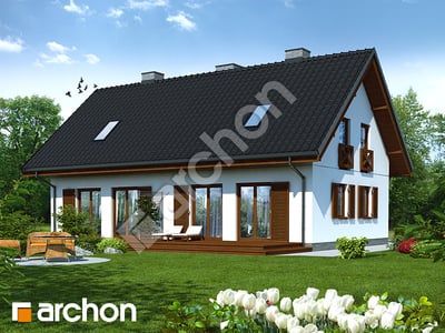 Проєкт будинку ARCHON+ Будинок в брусниці (Р2) вер.3 Вид 2