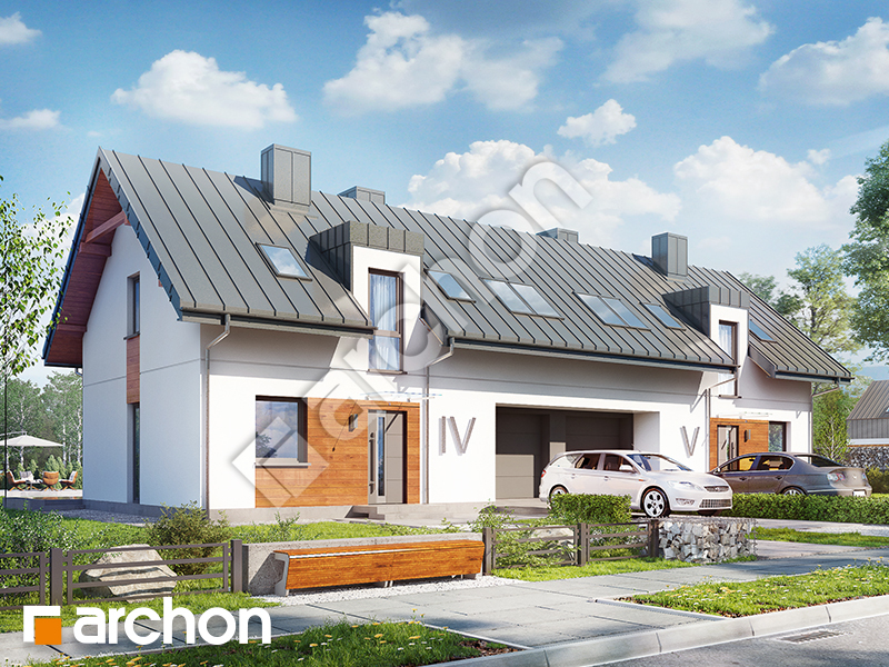 Проект дома ARCHON+ Дом в химонантах (Р2) вер.2 Вид 1
