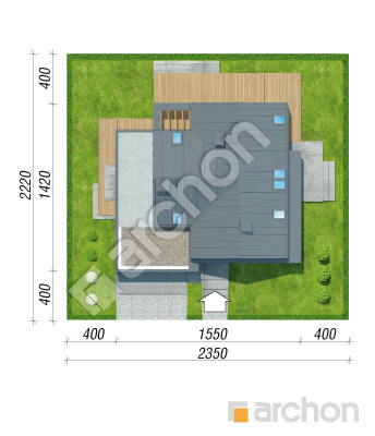 Проект дома ARCHON+ Дом в бирючинах (Г2) Ситуація