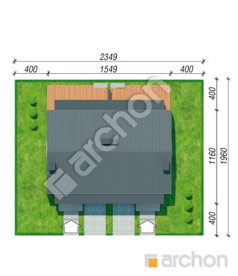 Проєкт будинку ARCHON+ Будинок в клематисах 28 (Р2) Ситуація