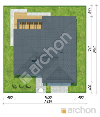Проект дома ARCHON+ Дом в подснежниках 10 (Г2) Ситуація