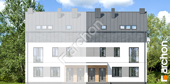 Передний фасад Дом в фиалках 17 (Р2Б) вер.2