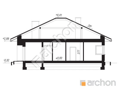 Проект дома ARCHON+ Дом в хакетиях 5 Розріз будинку