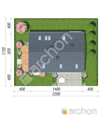 Проект дома ARCHON+ Дом в изопируме 5 Ситуація