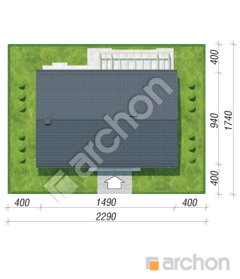 Проект дома ARCHON+ Дом в баллотах 2 Ситуація