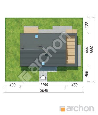 Проєкт будинку ARCHON+ Будинок в косариках 3 Ситуація