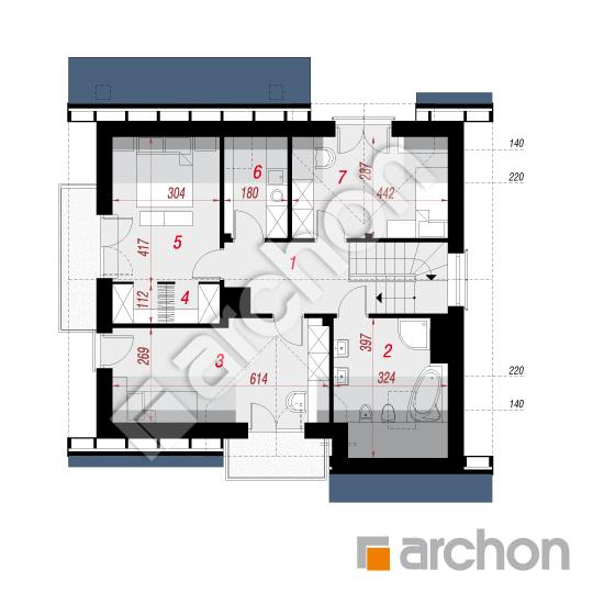 Проект дома ARCHON+ Дом в филодендронах 3 План мансандри