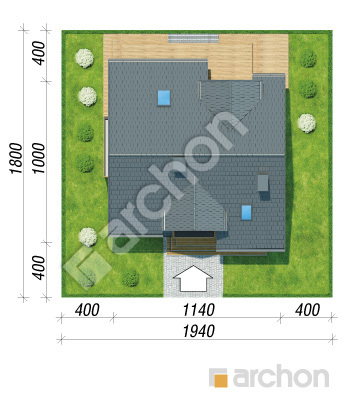 Проект дома ARCHON+ Дом в филодендронах 3 Ситуація