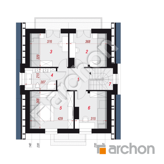 Проект будинку ARCHON+ Будинок у медунках (Н) План мансандри